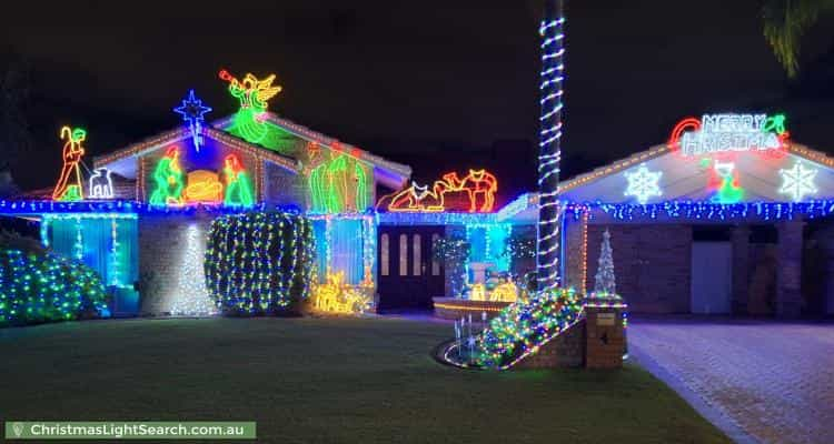 Christmas Light display at  Tahoe Close, Thornlie