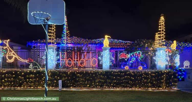 Christmas Light display at  Tahoe Close, Thornlie