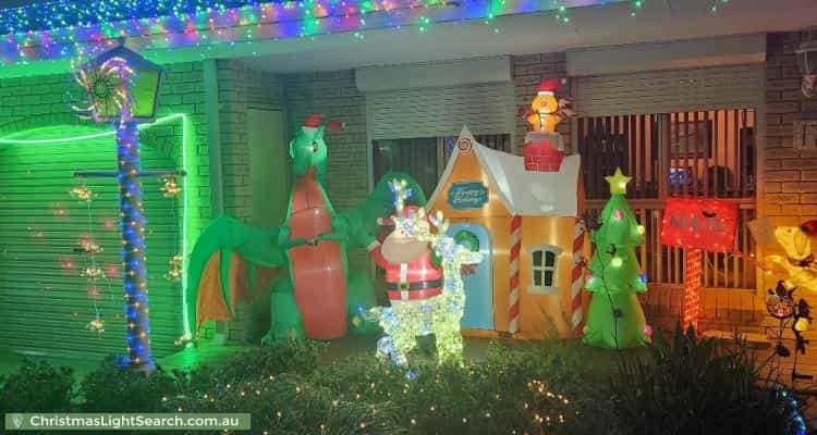 Christmas Light display at 17 Jib Close, Waikiki
