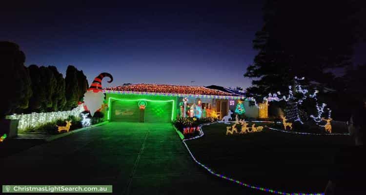 Christmas Light display at 17 Jib Close, Waikiki