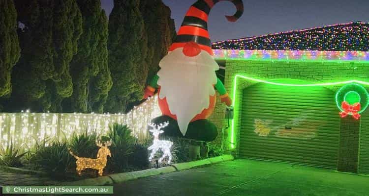 Christmas Light display at 17 Jib Close, Waikiki