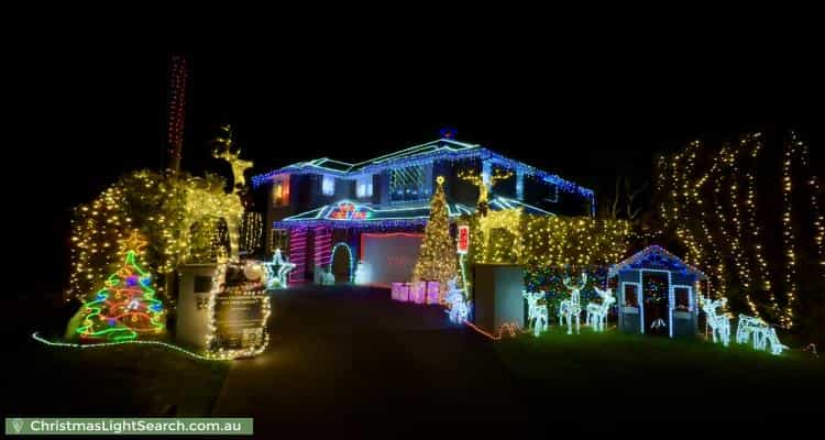 Christmas Light display at 18 Ryan Avenue, Hornsby Heights