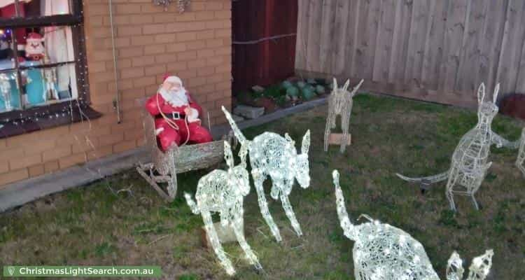 Christmas Light display at 7 Medway Avenue, Cheltenham