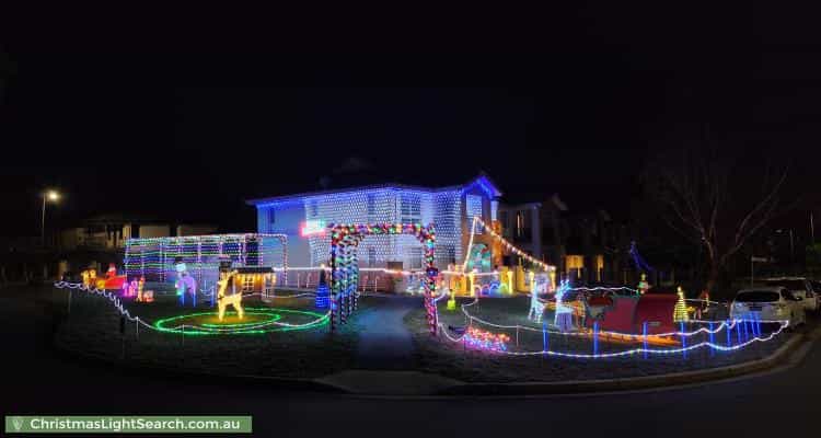 Christmas Light display at 49 Frances Burke Street, Gungahlin