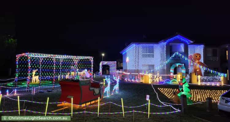 Christmas Light display at 49 Frances Burke Street, Gungahlin
