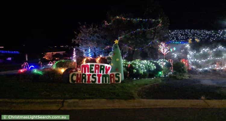 Christmas Light display at 1 Ina Gregory Circuit, Conder