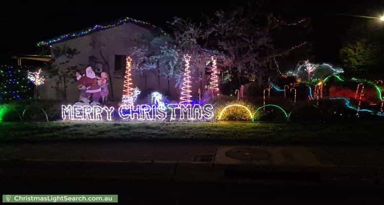 Christmas Light display at 1 Ina Gregory Circuit, Conder