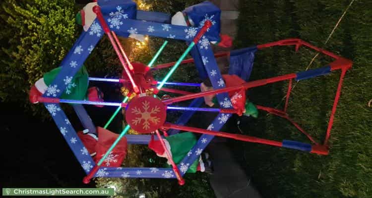 Christmas Light display at 1 Ina Gregory Circuit, Conder