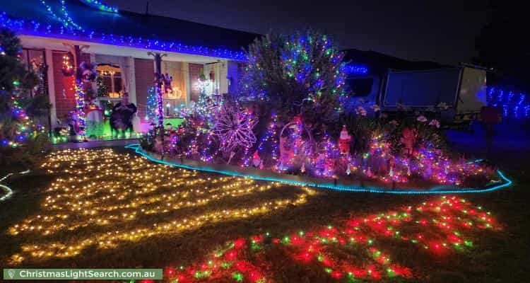 Christmas Light display at 62 Leicester Grove, Andrews Farm