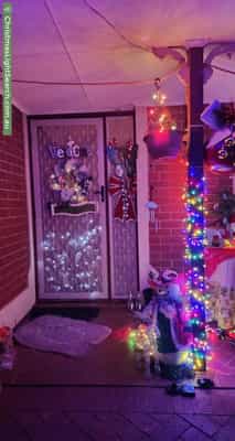 Christmas Light display at 62 Leicester Grove, Andrews Farm