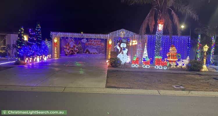 Christmas Light display at 27 Haven Street, Harrison