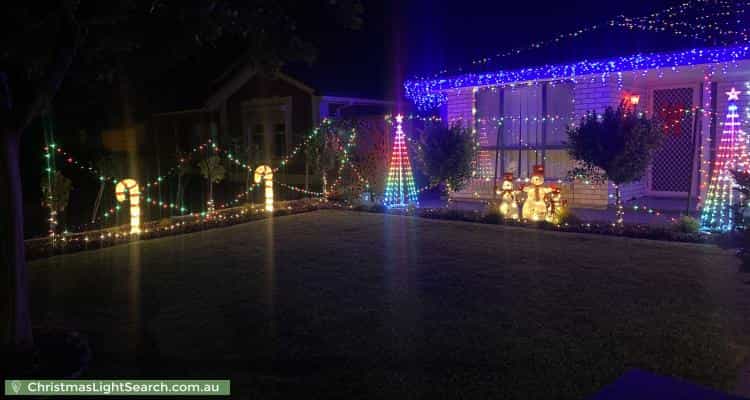 Christmas Light display at 115 President Avenue, Andrews Farm