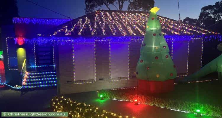 Christmas Light display at 5 Senior Court, Watsonia North