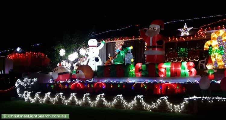 Christmas Light display at 21 Burke Parade, Hewett
