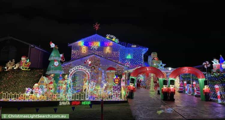 Christmas Light display at 64 Chatsworth Road, Saint Clair