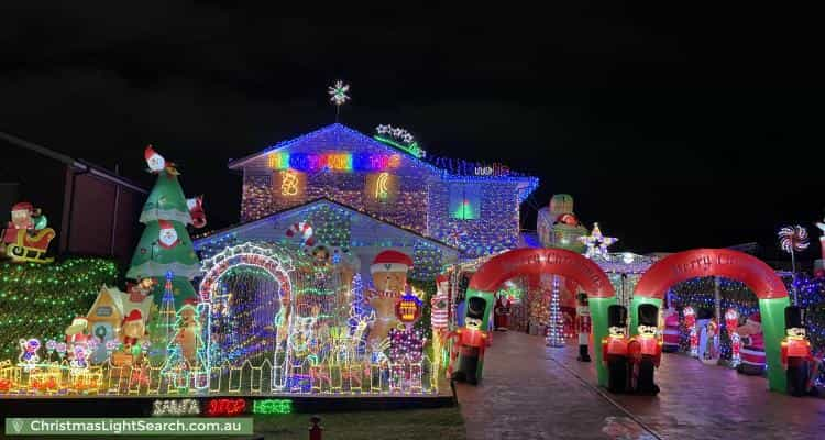 Christmas Light display at 64 Chatsworth Road, Saint Clair