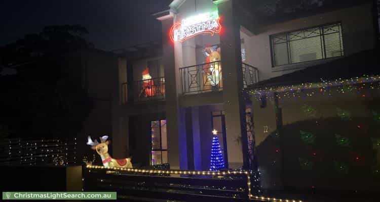 Christmas Light display at 22 Sutherland Street, Lane Cove
