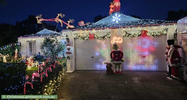 Christmas Light display at 2 Hartsmere Drive, Berwick