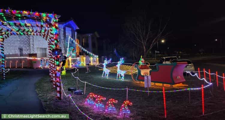 Christmas Light display at 49 Frances Burke Street, Gungahlin