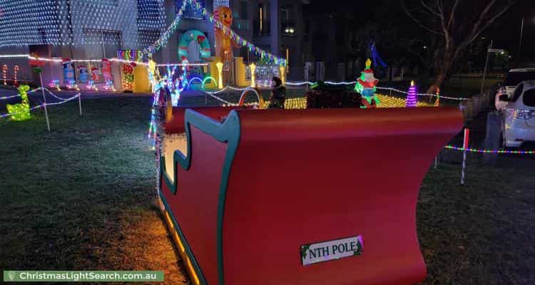 Christmas Light display at 49 Frances Burke Street, Gungahlin