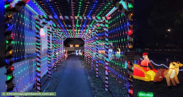Christmas Light display at 49 Frances Burke Street, Gungahlin