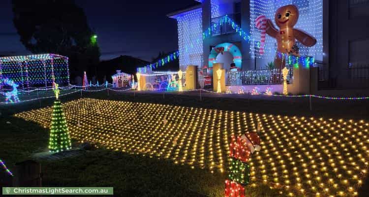 Christmas Light display at 49 Frances Burke Street, Gungahlin