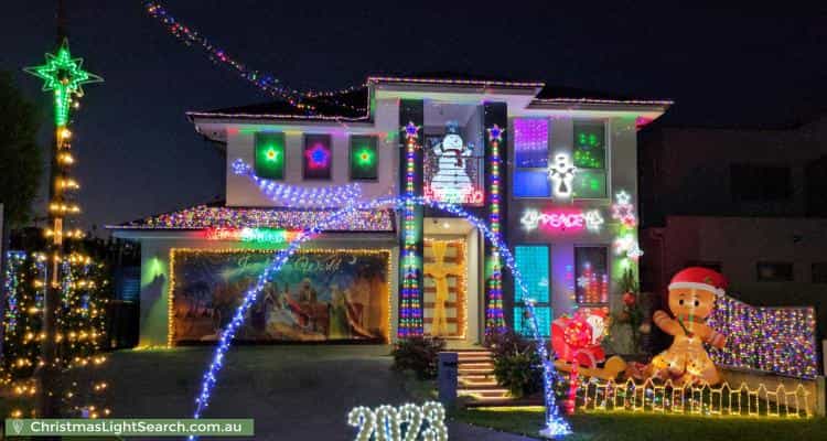 Christmas Light display at 3 Wylde Close, Elizabeth Hills