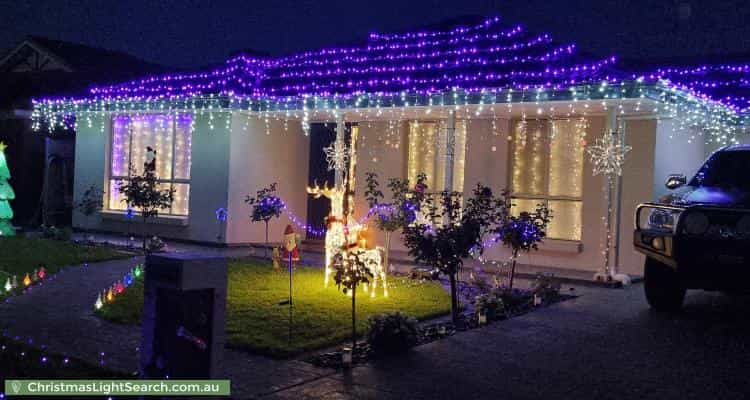 Christmas Light display at 26 Oxford Drive, Andrews Farm