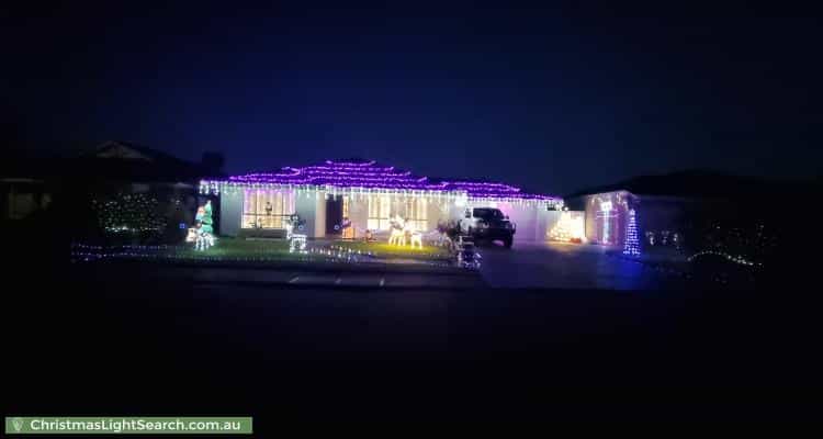 Christmas Light display at 26 Oxford Drive, Andrews Farm