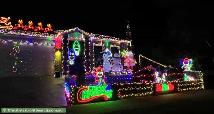 Christmas Light display at 30 Brocker Street, Clyde North