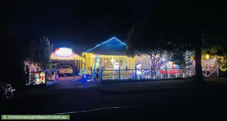 Christmas Light display at 8 Lionel Crescent, Croydon