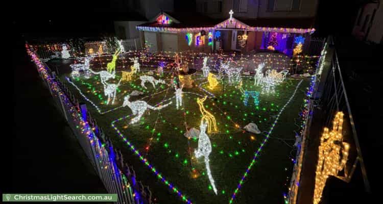 Christmas Light display at 10 Eldridge Road, Greystanes