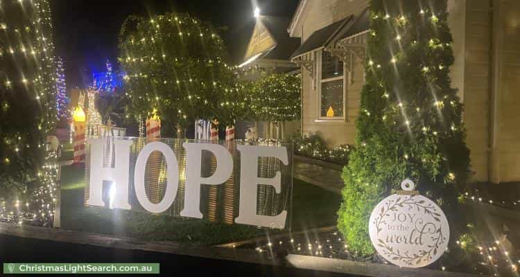 Christmas Light display at 44 Merredin Circuit, Doreen