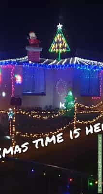 Christmas Light display at 102 Hookey Street, Rokeby