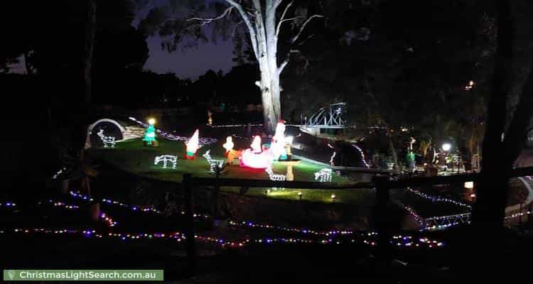 Christmas Light display at 23 Chowilla Street, Eden Hills