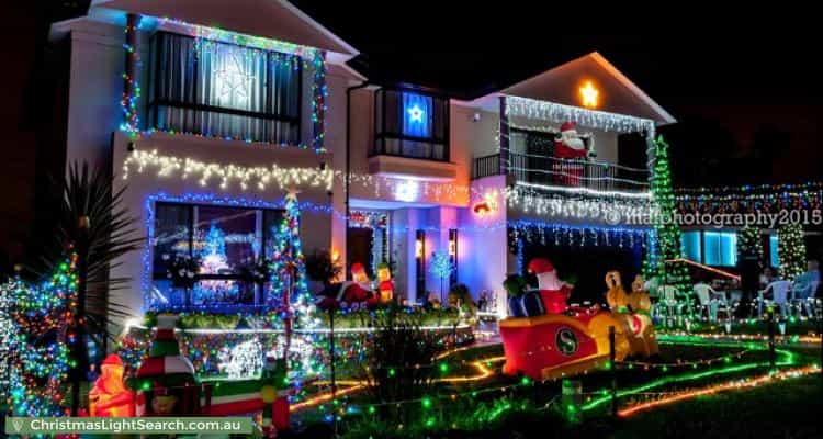 Christmas Light display at 46 Grasmere Avenue, Northmead