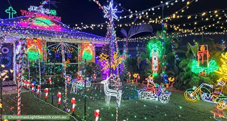 Christmas Light display at 26 Cockatiel Court, Deception Bay