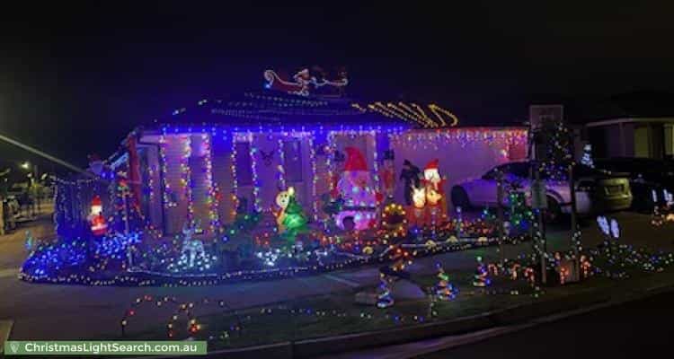 Christmas Light display at 41 Gonis Circuit, Evanston Gardens