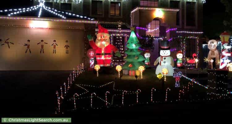 Christmas Light display at 2 Montvale Mews, Mount Waverley