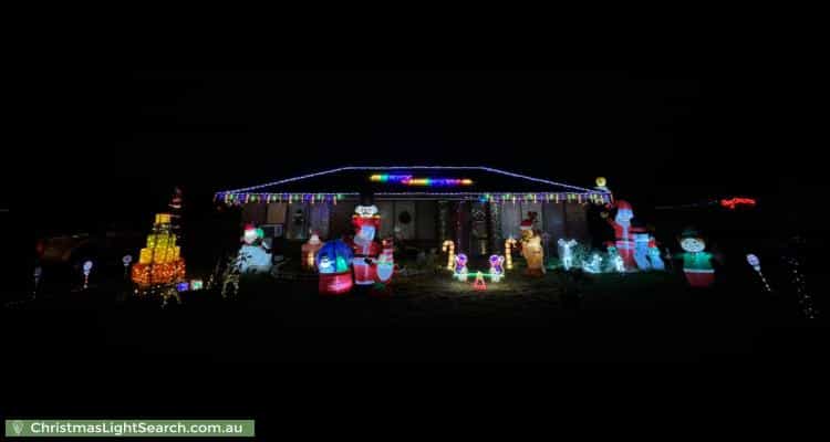 Christmas Light display at 16 Wanbi Court, Craigmore