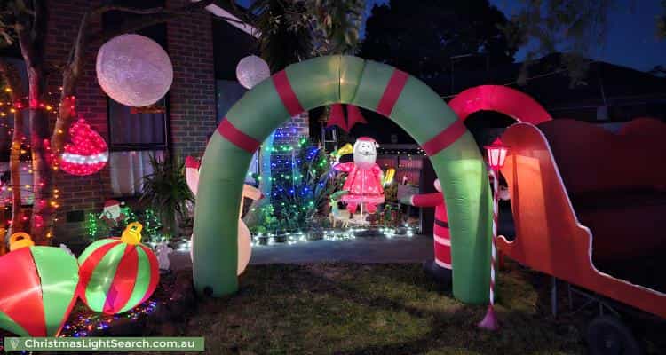 Christmas Light display at 41 Morokai Grove, Lilydale