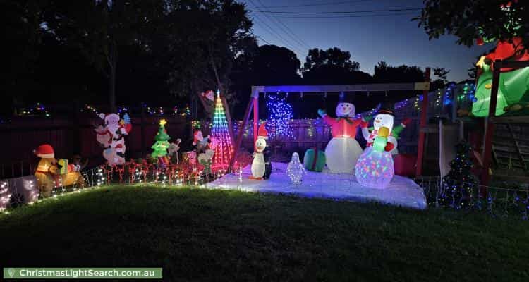 Christmas Light display at 41 Morokai Grove, Lilydale