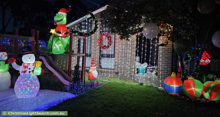 Christmas Light display at 41 Morokai Grove, Lilydale