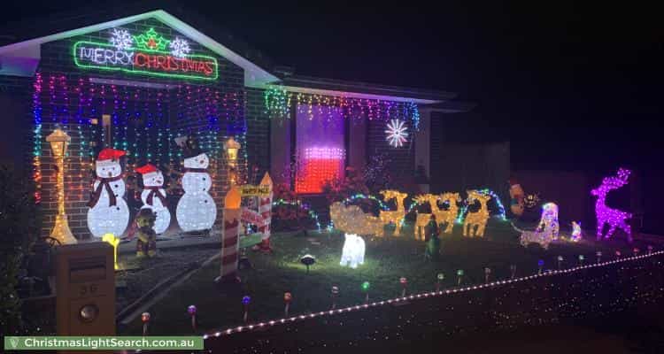 Christmas Light display at 36 Budburst Drive, Sunbury