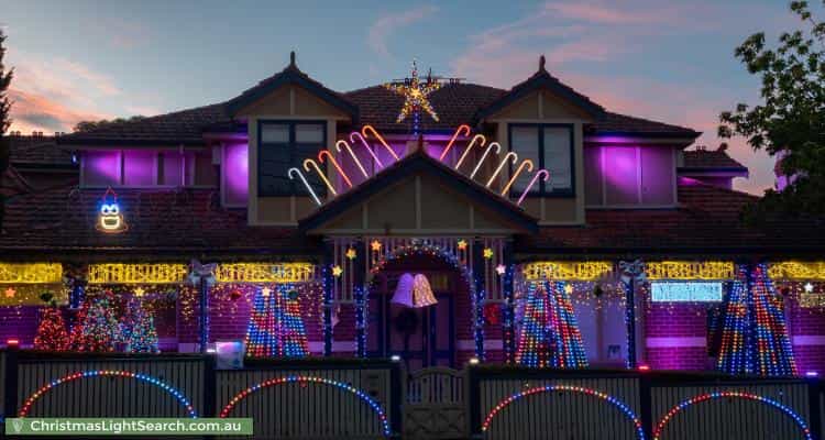 Christmas Light display at 88 Parkhill Road, Kew