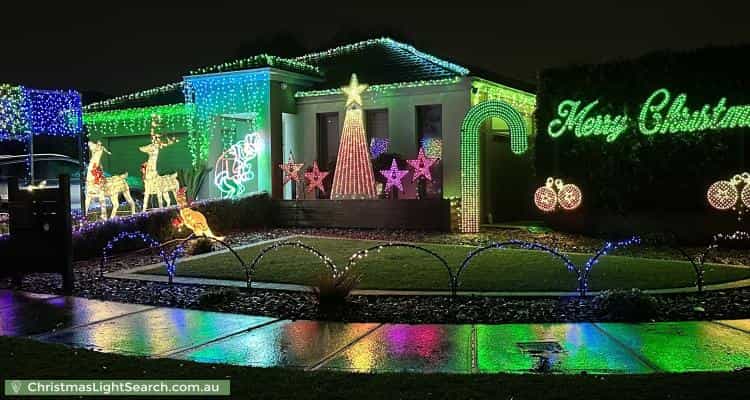 Christmas Light display at 58 Corringa Way, Craigieburn