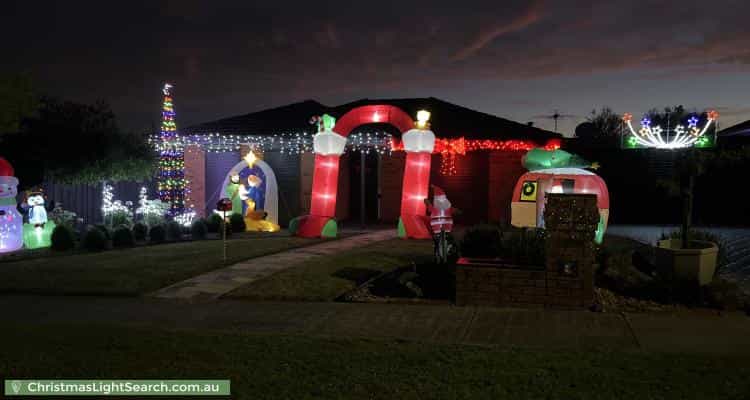 Christmas Light display at 24 Eyebright Square, Hallam