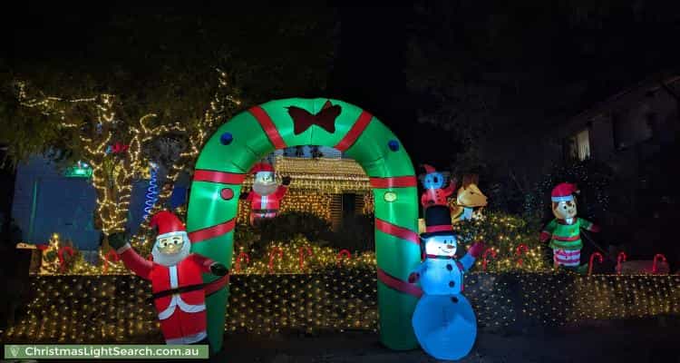 Christmas Light display at 25 Ardlethan Street, Fisher