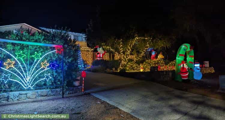 Christmas Light display at 25 Ardlethan Street, Fisher
