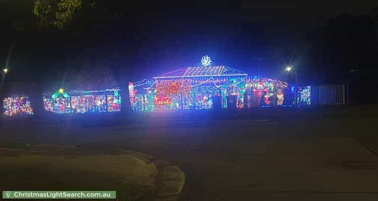 Christmas Light display at 25 Rosenthal Street, Doonside